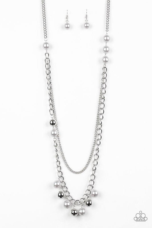 Paparazzi Necklace ~ Modern Musical - Silver