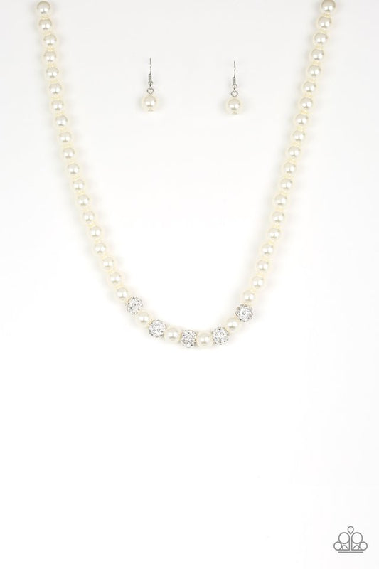 Posh Boss - White - Paparazzi Necklace Image