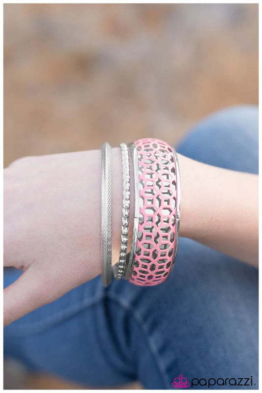 Paparazzi Bracelet ~ Up In the Air - Pink