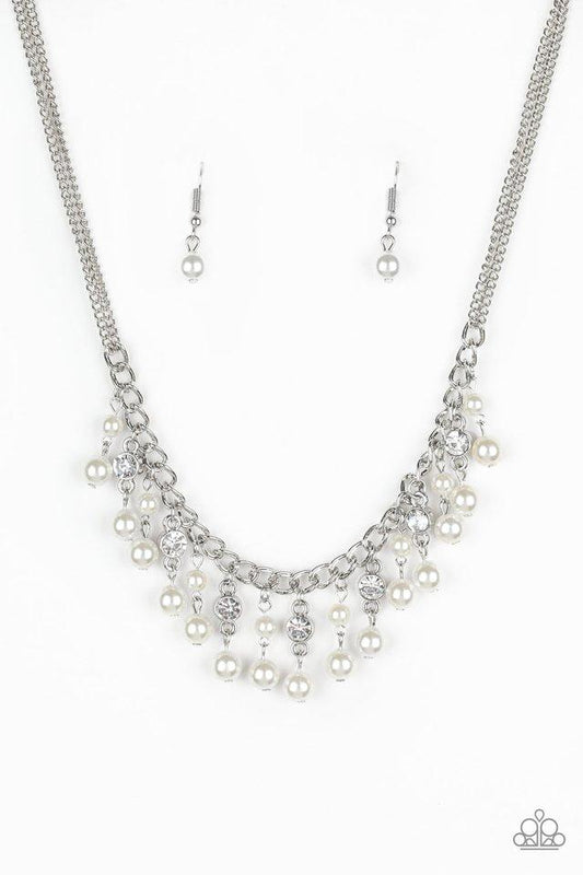 Paparazzi Necklace ~ Regal Refinement - White