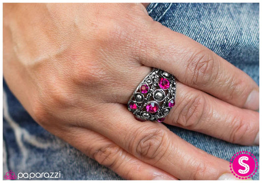 Anillo Paparazzi ~ Mira el lado positivo - Rosa