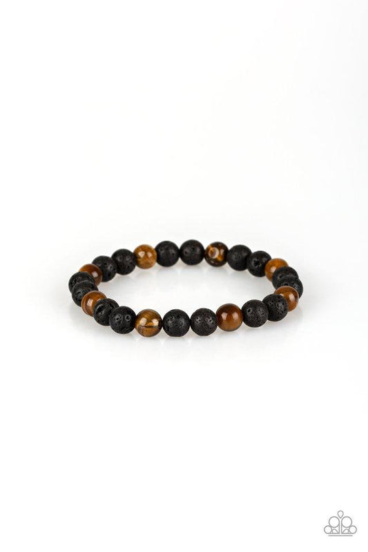 Paparazzi Bracelet ~ Top Ten Zen - Brown