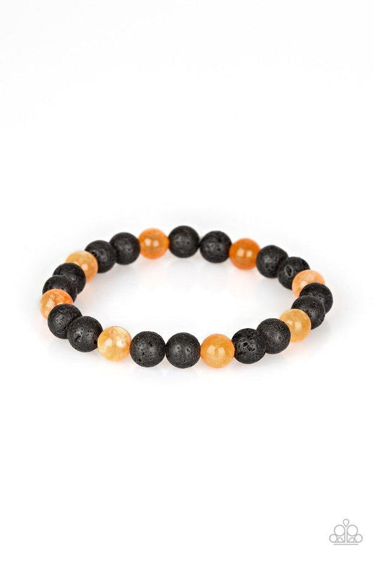 Pulsera Paparazzi ~ Top Ten Zen - Naranja