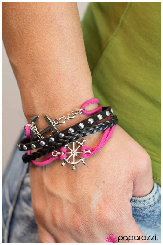 Paparazzi Bracelet ~ Anchors Away - Pink