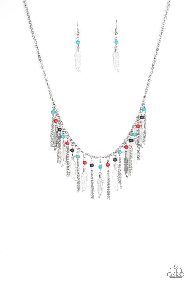 Paparazzi Necklace ~ Feathered Ferocity - Multi