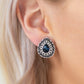 High-Class Celebrity - Blue - Paparazzi Earring Image