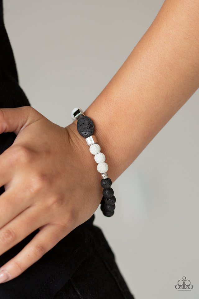Unwind - White - Paparazzi Bracelet Image