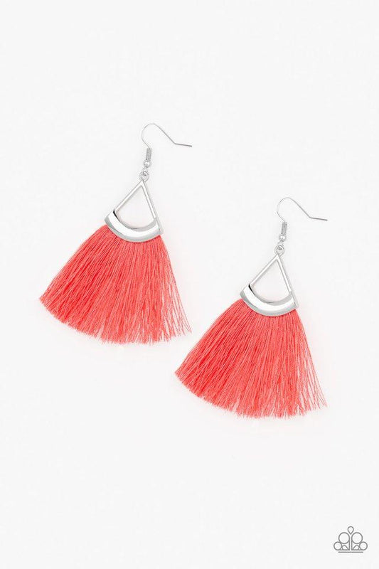 Paparazzi Earring ~ Tassel Tuesdays - Orange