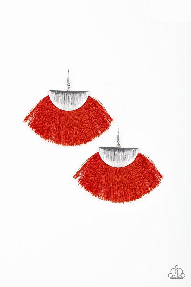 Paparazzi Earring ~ Fox Trap - Red