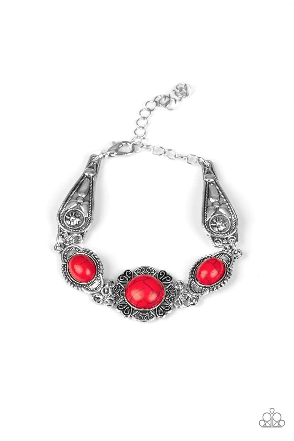 Pulsera Paparazzi ~ Serenely Southern - Rojo