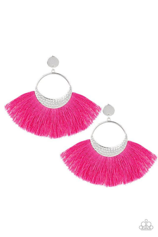 Paparazzi Earring ~ Spartan Spirit - Pink