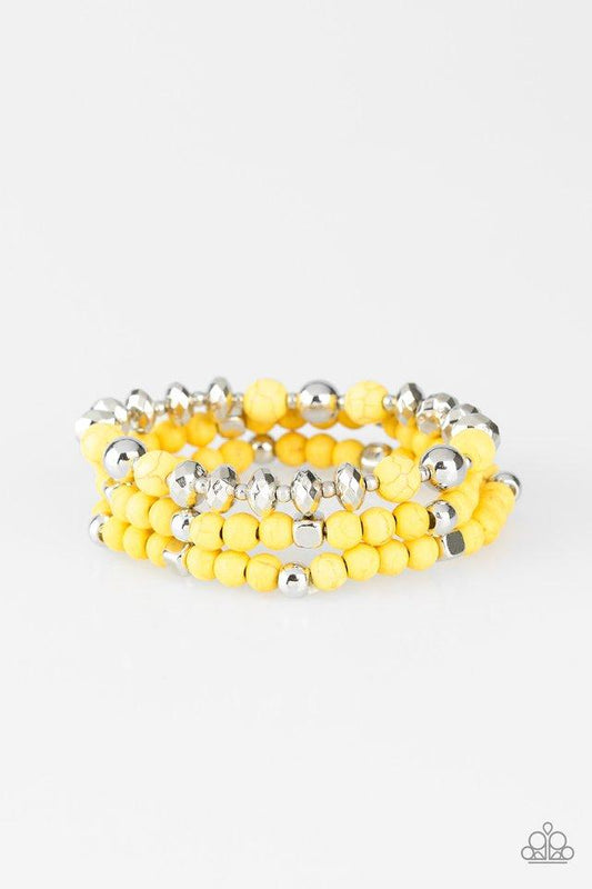 Paparazzi Bracelet ~ Mountain Artist - Yellow