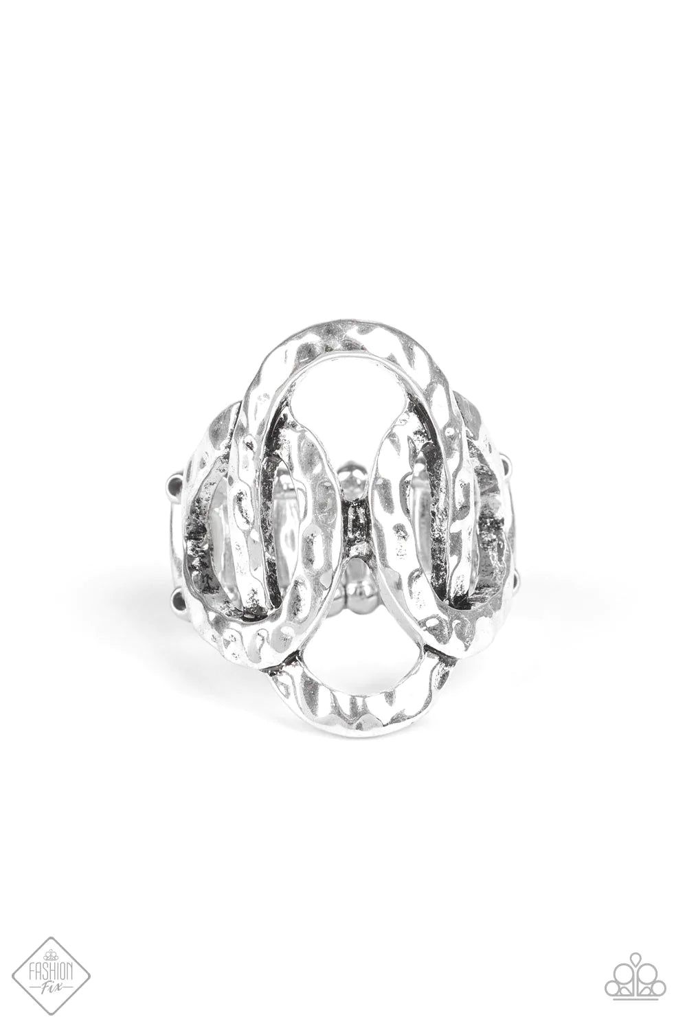 Anillo Paparazzi ~ Textura triple - Plata