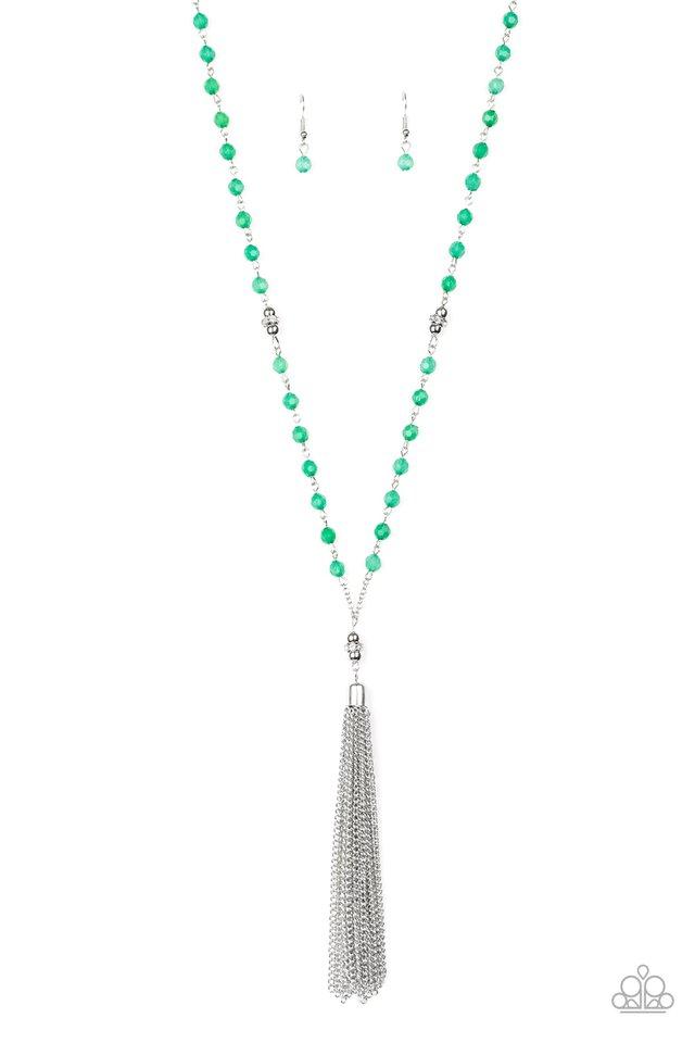 Paparazzi Necklace ~ Tassel Takeover - Green