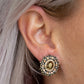 Flowering Dazzle - Brass - Paparazzi Earring Image