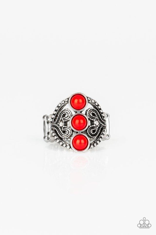 Anillo Paparazzi ~ Triple Whammy - Rojo