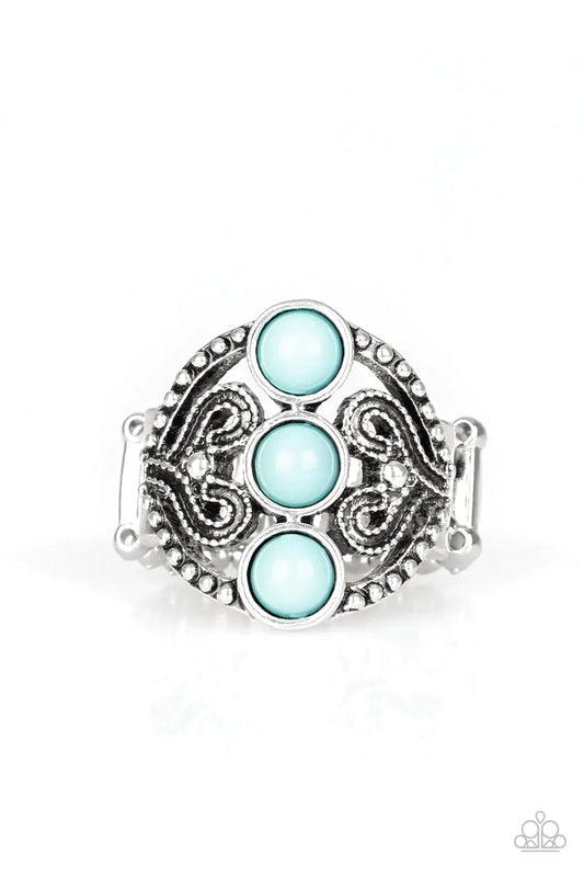 Anillo Paparazzi ~ Triple Whammy - Azul