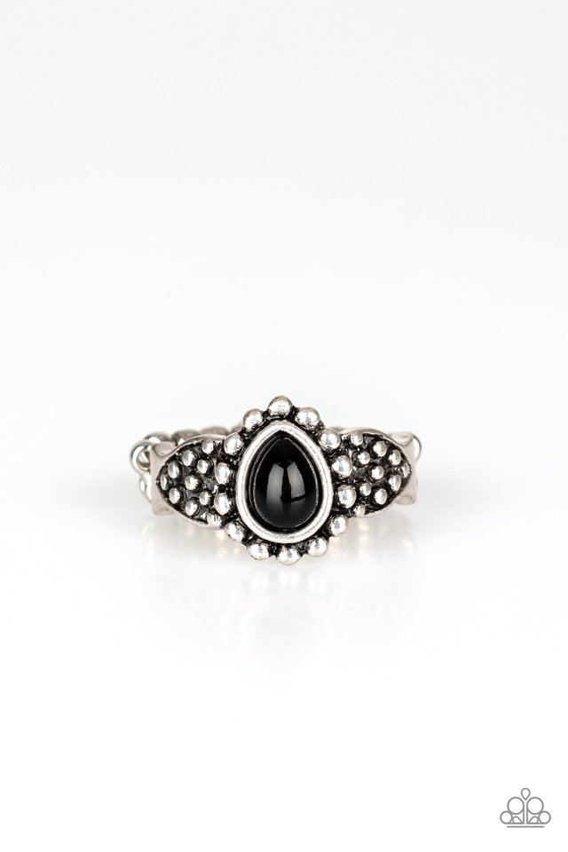 Pep Talk - Black - Paparazzi Ring Image