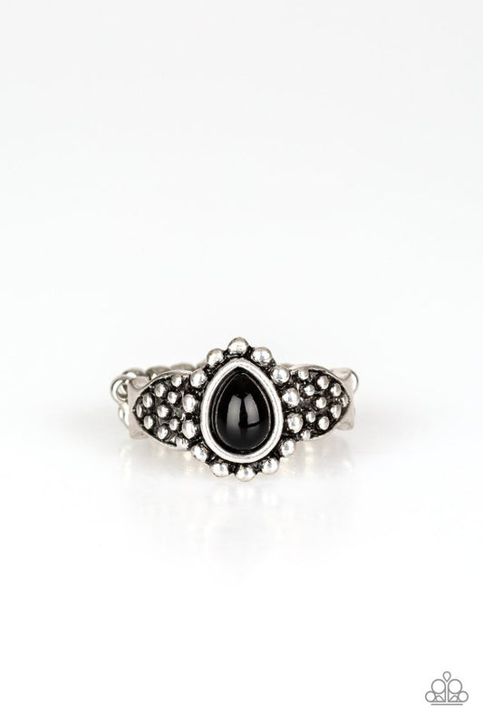 Pep Talk - Black - Paparazzi Ring Image