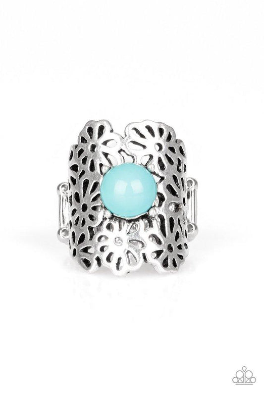 Paparazzi Ring ~ Flower Shower - Blue