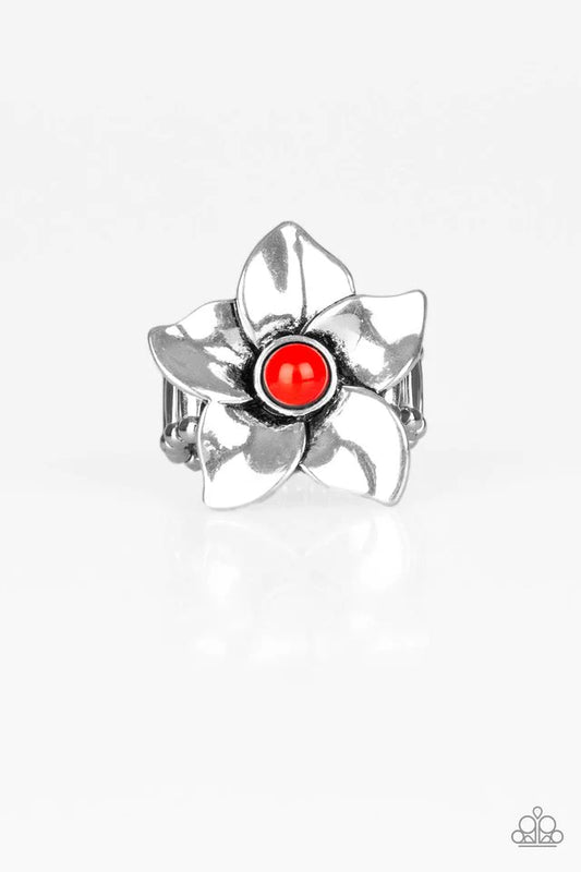 Paparazzi Ring ~ Ask For Flowers - Red