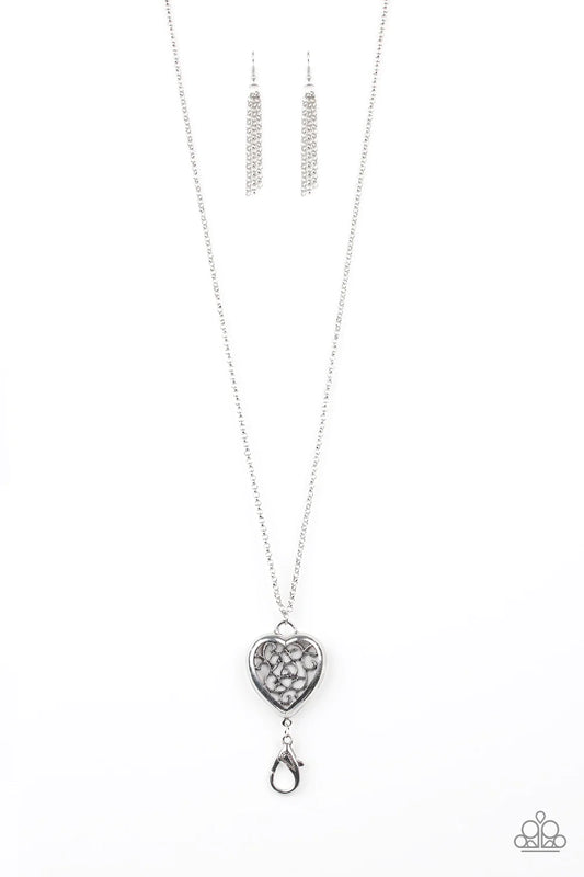 Paparazzi Necklace ~ For The Love - Silver