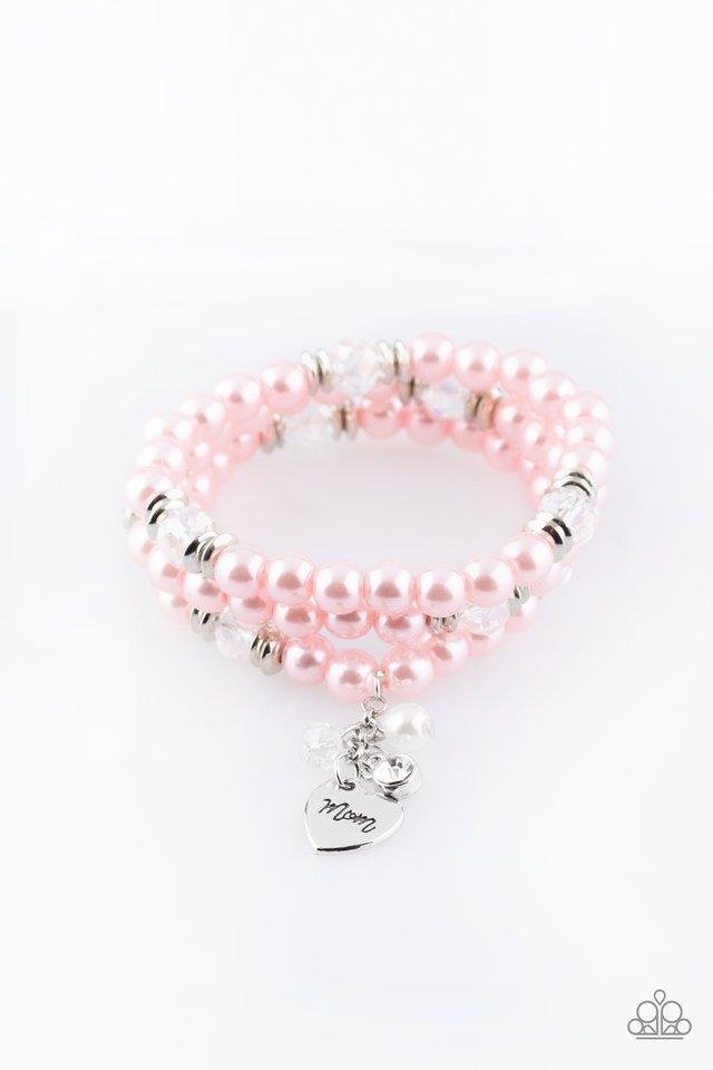 Paparazzi Bracelet ~ Mom Wow - Pink