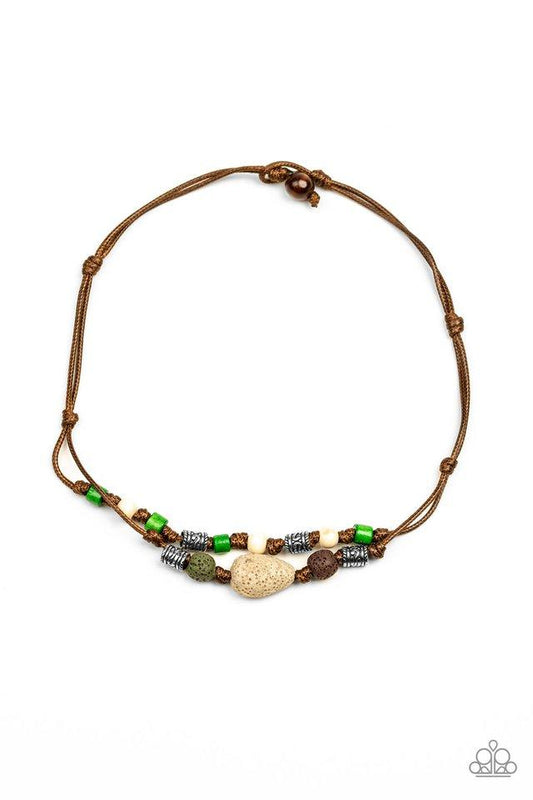 Paparazzi Necklace ~ Tiki Trek - Green