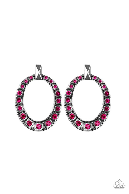 Paparazzi Earring ~ All For GLOW - Pink