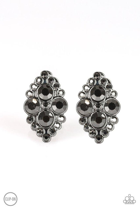 Paparazzi Earring ~ City Gardens - Black