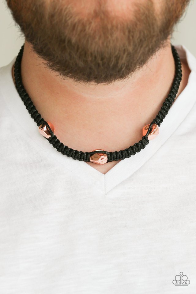 RIDERS Block - Copper - Paparazzi Necklace Image
