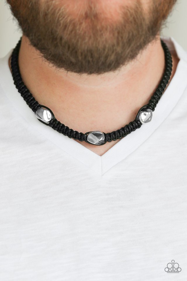 RIDERS Block - Black - Paparazzi Necklace Image