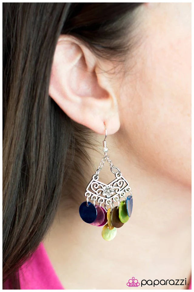 Paparazzi Earring ~ For SHORE - Multi