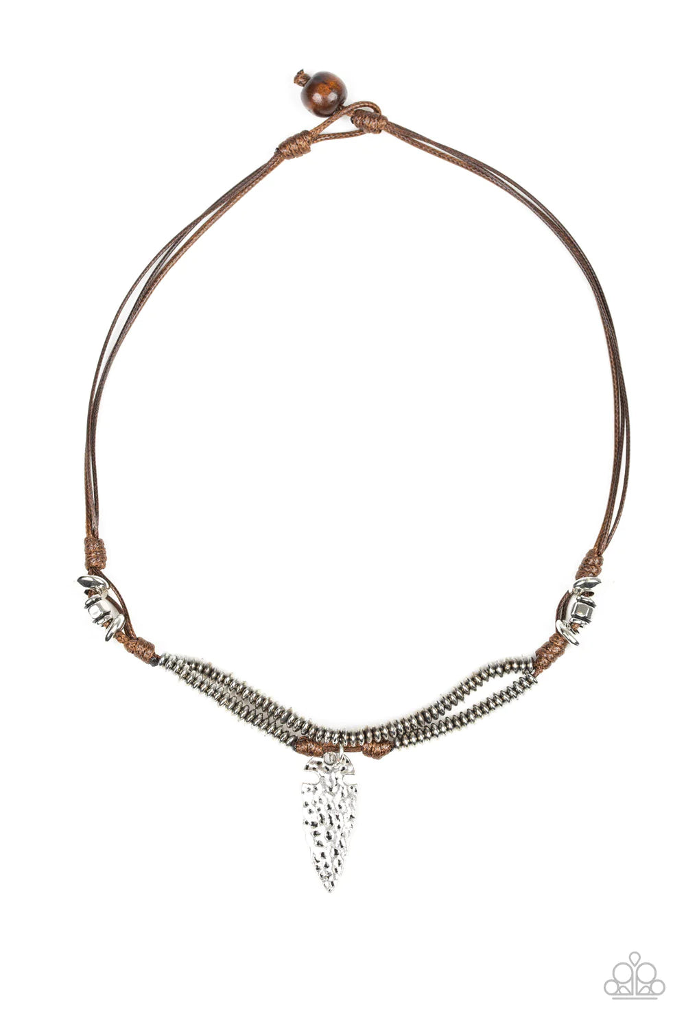 Paparazzi Necklace ~ Off With His ARROWHEAD - Brown