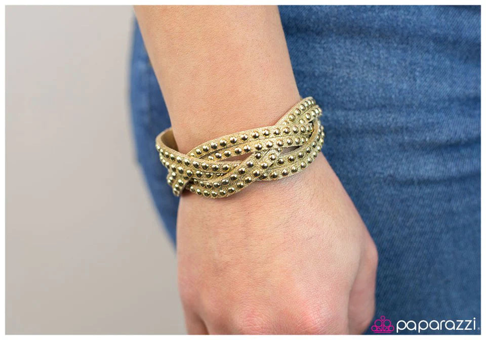 Paparazzi Bracelet ~ Number One Stunner - Gold