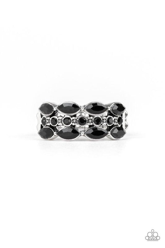 Paparazzi Ring ~ Distractingly Demure - Black