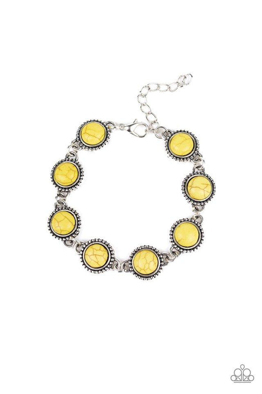 Paparazzi Bracelet ~ Carved In SANDSTONE - Yellow