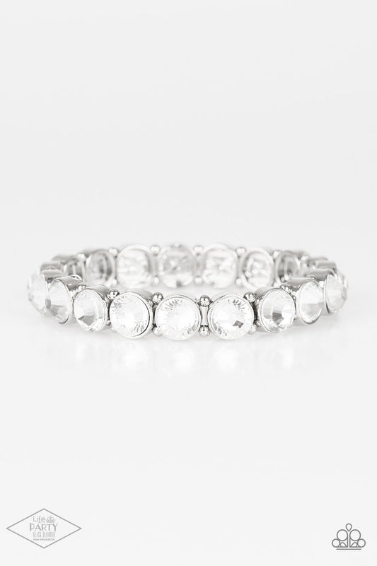 Sugar-Coated Sparkle - White - Paparazzi Bracelet Image