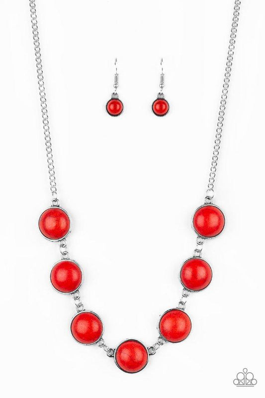 Paparazzi Necklace ~ Adobe Attitude - Red