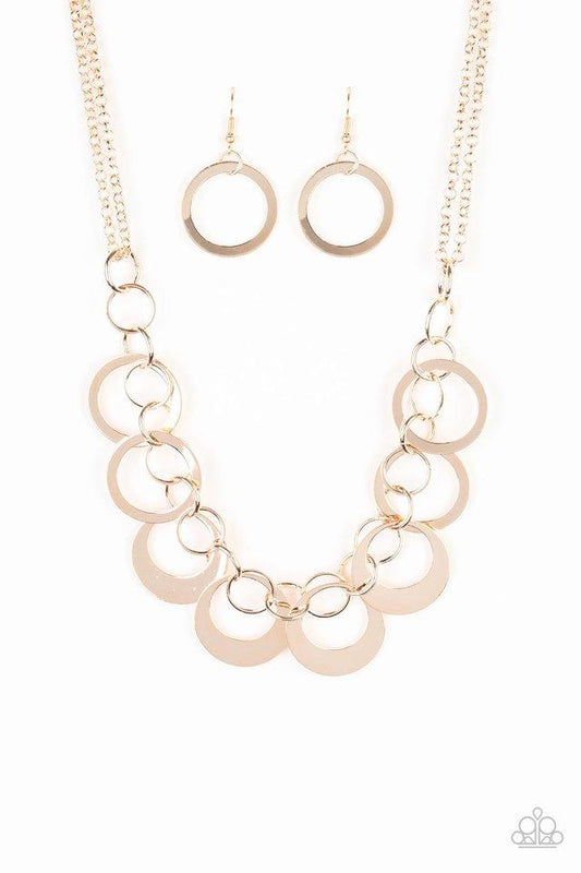 Paparazzi Necklace ~ In Full Orbit - Rose Gold