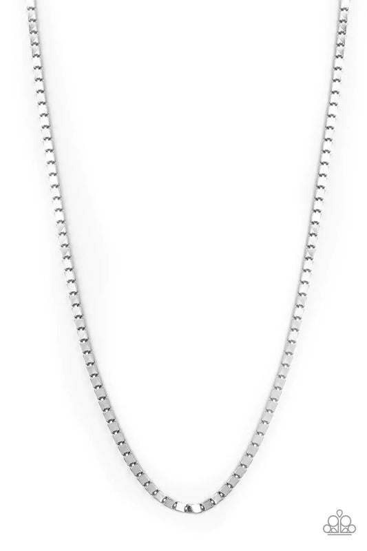 Paparazzi Necklace ~ Boxed In - Silver