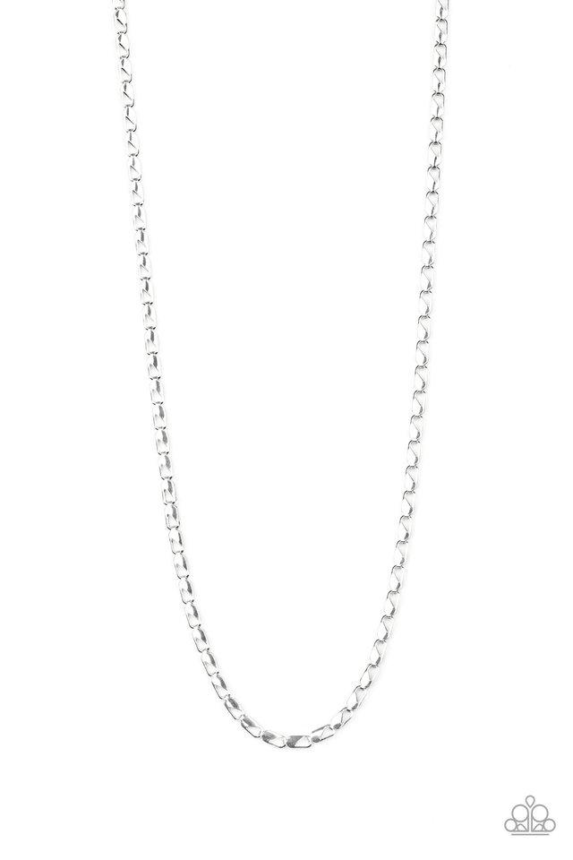 Paparazzi Necklace ~ Free Agency - Silver