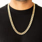 Undefeated - Gold - Paparazzi Necklace Image