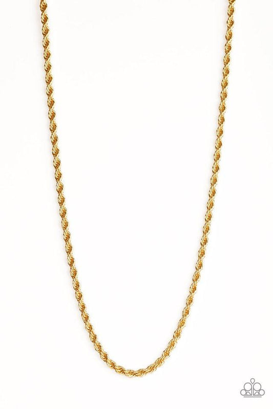 Paparazzi Necklace ~ Double Dribble - Gold