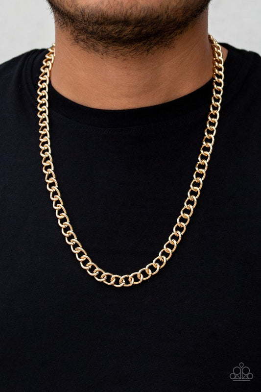 Full Court - Gold - Paparazzi Necklace Image