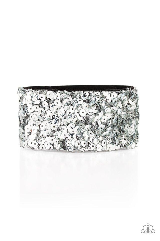 Paparazzi Bracelet ~ Starry Sequins - Silver
