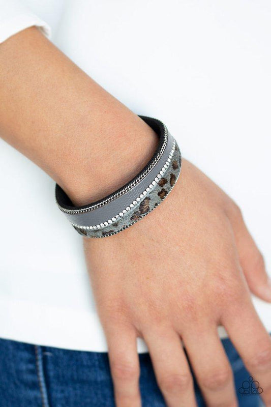 Paparazzi Bracelet ~ Flirtatiously Feline - Silver