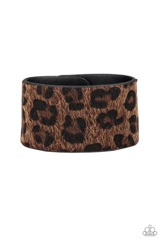 Paparazzi Bracelet ~ Cheetah Cabana - Brown