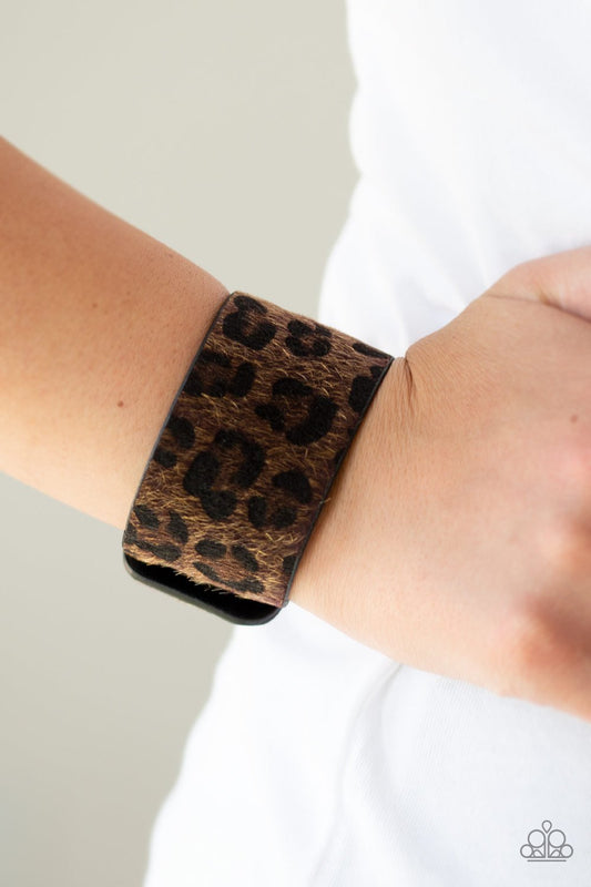 Paparazzi Bracelet ~ Cheetah Cabana - Brown