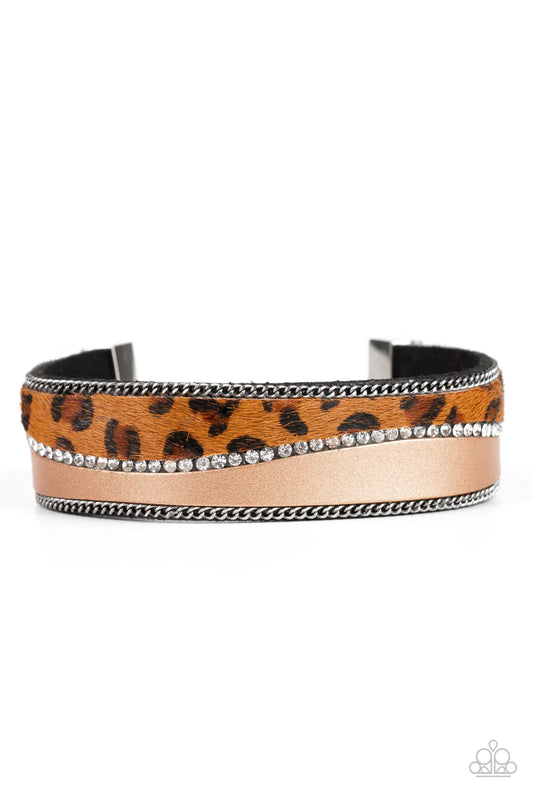 Paparazzi Bracelet ~ Flirtatiously Feline - Brown